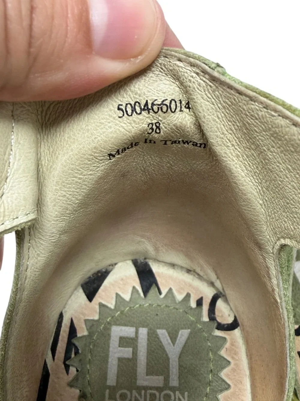 Fly London Mint Green Suede Piat Wedge Sandals 38